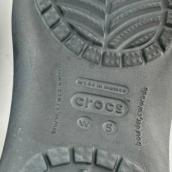 Crocs womens ballet flats size 5 black rubber balletcore - Picture 8 of 11